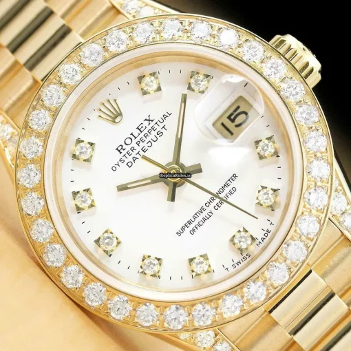 Exquisite Replica Rolex Lady-datejust 69178 Caliber 2135 Automatic Movement 26mm Yellow Gold Case Womens Watch