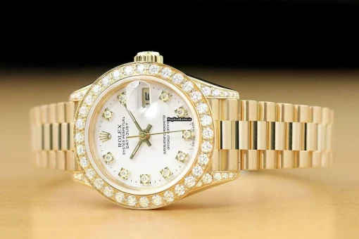 Exquisite Replica Rolex Lady-datejust 69178 Caliber 2135 Automatic Movement 26mm Yellow Gold Case Womens Watch - Image 2