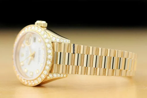 Exquisite Replica Rolex Lady-datejust 69178 Caliber 2135 Automatic Movement 26mm Yellow Gold Case Womens Watch - Image 4