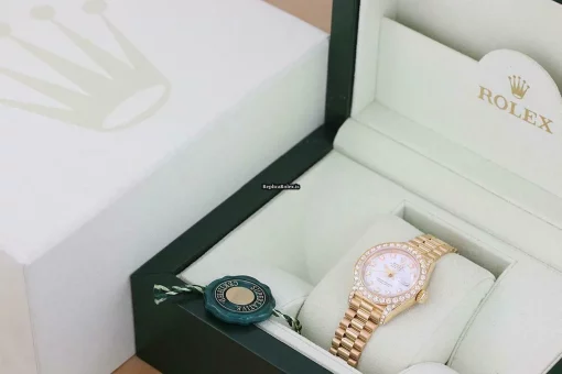 Exquisite Replica Rolex Lady-datejust 69178 Caliber 2135 Automatic Movement 26mm Yellow Gold Case Womens Watch - Image 6