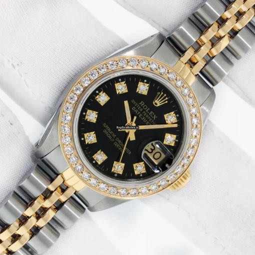 Cheap Knockoff Rolex Lady-datejust 69173 Caliber 2135 Automatic Movement 26mm Gold/steel Case Womens Watch - Image 2