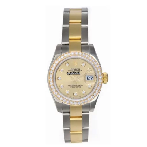 Amazing Replica Rolex Lady-datejust 179163 Automatic Movement 26mm Gold/steel Case Womens Watch