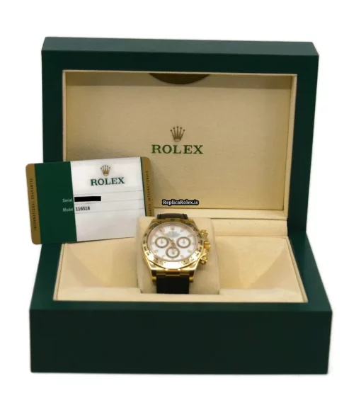 Remarkable Fakes Rolex Daytona 116518 Caliber 4130 Automatic Movement 40mm Yellow Gold Case Mens/unisex Watch - Image 4
