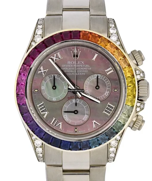 Great Imitation Rolex Daytona 116509 Caliber 4130 Automatic Movement 40mm White Gold Case Mens/unisex Watch