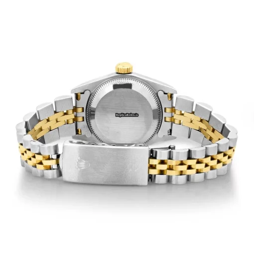 Lovely Fakes Rolex Oyster Perpetual 67193 Caliber 2130 Automatic Movement 26mm Gold/steel Case Womens Watch - Image 4