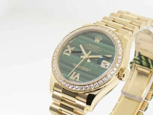 Lovely Replica Rolex Lady-datejust Caliber 2236 Automatic Movement 36mm Yellow Gold Case Womens Watch - Image 2