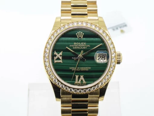 Lovely Replica Rolex Lady-datejust Caliber 2236 Automatic Movement 36mm Yellow Gold Case Womens Watch - Image 3