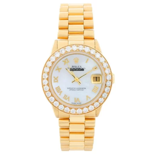 Top Knockoff Rolex Datejust 68278 31mm Yellow Gold Case Watch