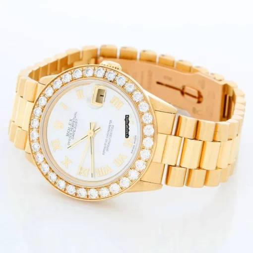 Top Knockoff Rolex Datejust 68278 31mm Yellow Gold Case Watch - Image 2