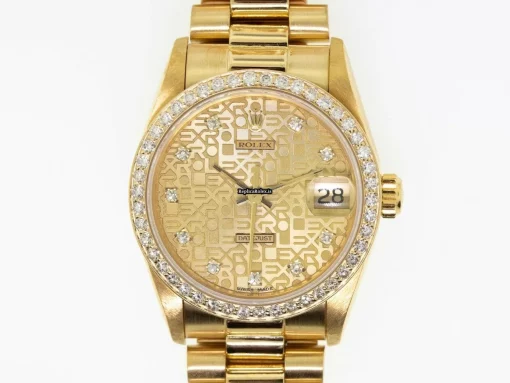 Excellent Fake Rolex Lady-datejust 68278 Automatic Movement 31mm Yellow Gold Case Mens/unisex Watch - Image 8