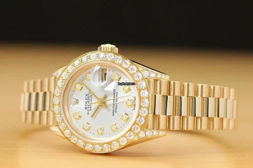 Swiss Fakes Rolex Lady-datejust 69178 Caliber 2135 Automatic Movement 26mm Yellow Gold Case Womens Watch - Image 2