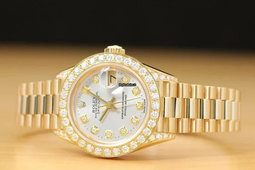 Swiss Fakes Rolex Lady-datejust 69178 Caliber 2135 Automatic Movement 26mm Yellow Gold Case Womens Watch - Image 3