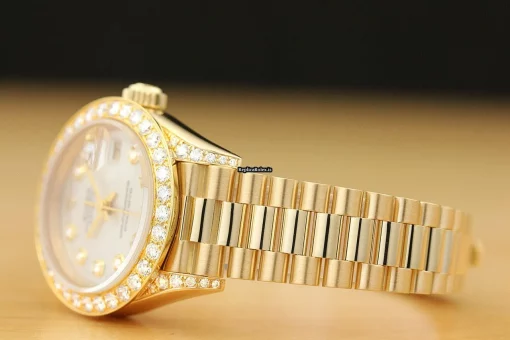 Swiss Fakes Rolex Lady-datejust 69178 Caliber 2135 Automatic Movement 26mm Yellow Gold Case Womens Watch - Image 4