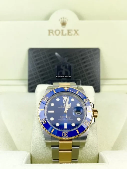 Amazing Replica Rolex Submariner Date 116613 Caliber 3135 Automatic Movement 40mm Gold/steel Case Mens/unisex Watch - Image 6
