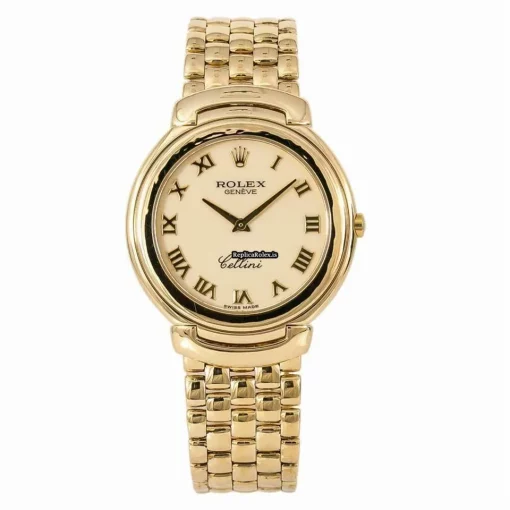 Amazing Replica Rolex Cellini Aug-21 Quartz Movement 37mm Yellow Gold Case Mens/unisex Watch