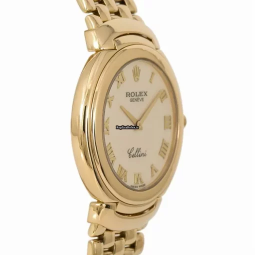 Amazing Replica Rolex Cellini Aug-21 Quartz Movement 37mm Yellow Gold Case Mens/unisex Watch - Image 5