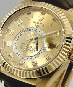 Offering Fake Rolex Sky-dweller 326138 Automatic Movement 42mm Yellow Gold Case Mens/unisex Watch