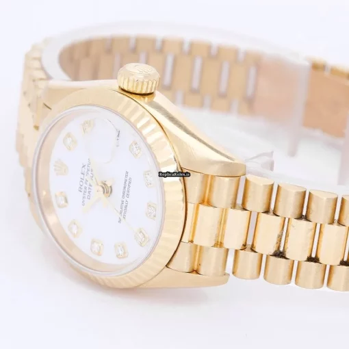 Cool Fakes Rolex Lady-datejust 69178 Automatic Movement 26mm Yellow Gold Case Womens Watch - Image 2