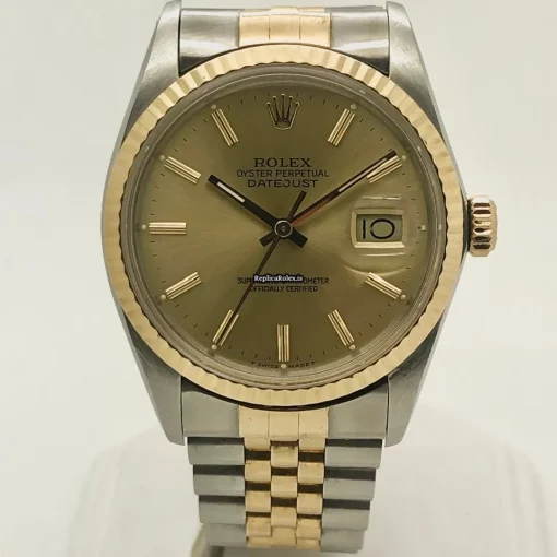 Amazing Clone Rolex Datejust 16013 Caliber 3035 Automatic Movement 36mm Gold/steel Case Mens/unisex Watch