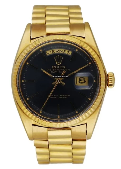 Fine Replica Rolex Day-date 36 1803 Automatic Movement 36mm Yellow Gold Case Mens/unisex Watch