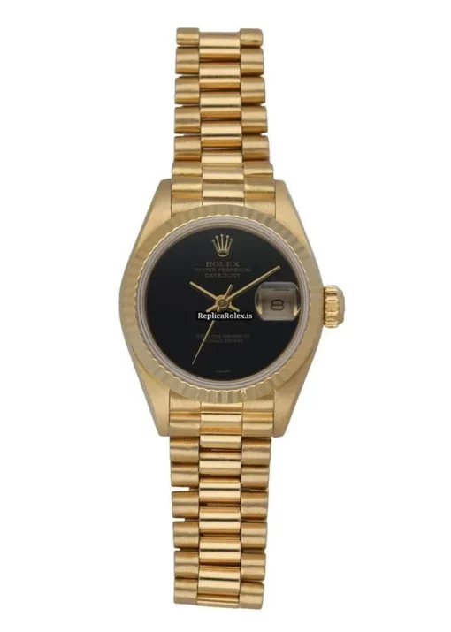 Fine Replica Rolex Lady-datejust 69178 Automatic Movement 26mm Yellow Gold Case Womens Watch