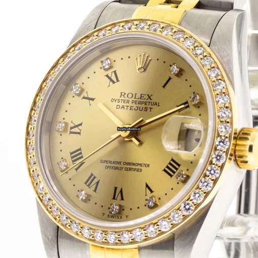 Amazing Replica Rolex Lady-datejust 68273 Caliber 2135 Automatic Movement 31mm Gold/steel Case Womens Watch