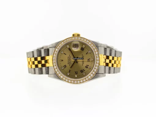 Amazing Replica Rolex Lady-datejust 68273 Caliber 2135 Automatic Movement 31mm Gold/steel Case Womens Watch - Image 9