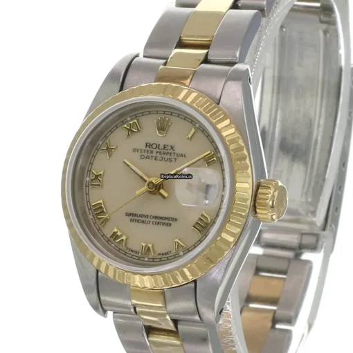 Excellent Imitation Rolex Lady-datejust 69173 Caliber 2135 Automatic Movement 26mm Gold/steel Case Womens Watch
