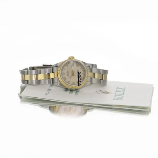 Excellent Imitation Rolex Lady-datejust 69173 Caliber 2135 Automatic Movement 26mm Gold/steel Case Womens Watch - Image 2