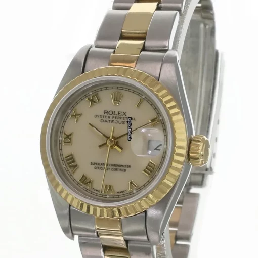 Excellent Imitation Rolex Lady-datejust 69173 Caliber 2135 Automatic Movement 26mm Gold/steel Case Womens Watch - Image 4