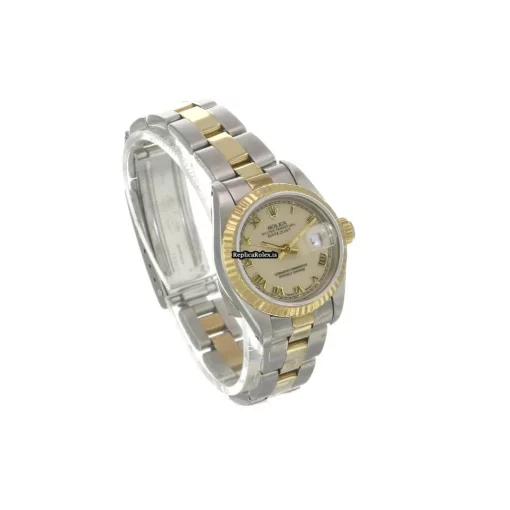Excellent Imitation Rolex Lady-datejust 69173 Caliber 2135 Automatic Movement 26mm Gold/steel Case Womens Watch - Image 6