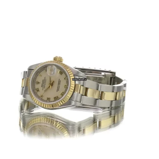 Excellent Imitation Rolex Lady-datejust 69173 Caliber 2135 Automatic Movement 26mm Gold/steel Case Womens Watch - Image 7