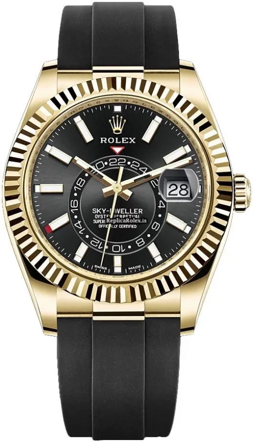 Special Fake Rolex Sky-dweller 326238 Automatic Movement 42mm Yellow Gold Case Mens/unisex Watch