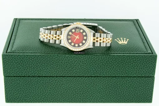 Fabulous Replicas Rolex Lady-datejust 69173 Caliber 2135 Automatic Movement 26mm Gold/steel Case Womens Watch - Image 8