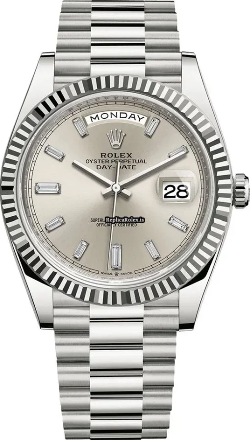 Mind-boggling Fake Rolex Day-date 40 228239 Automatic Movement 40mm White Gold Case Mens/unisex Watch