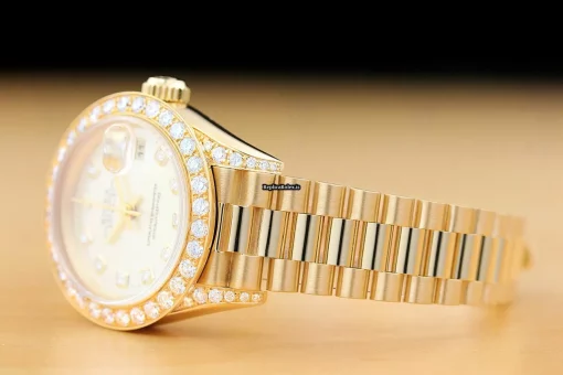 Fabulous Replica Rolex Lady-datejust 69178 Caliber 2135 Automatic Movement 26mm Yellow Gold Case Womens Watch - Image 4
