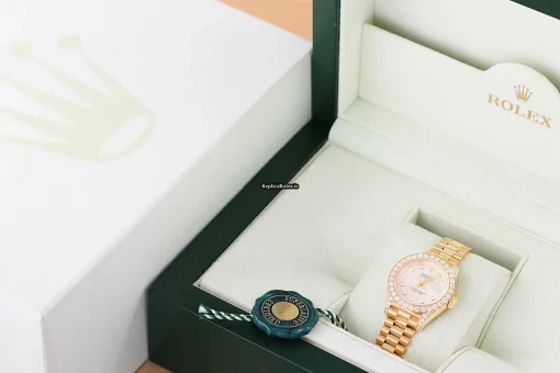 Fabulous Replica Rolex Lady-datejust 69178 Caliber 2135 Automatic Movement 26mm Yellow Gold Case Womens Watch - Image 6