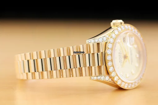 Fabulous Replica Rolex Lady-datejust 69178 Caliber 2135 Automatic Movement 26mm Yellow Gold Case Womens Watch - Image 7