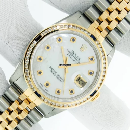 Affordable Fake Rolex Datejust 16013 Caliber 3035 Automatic Movement 36mm Gold/steel Case Mens/unisex Watch - Image 2