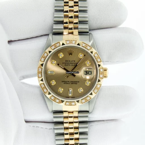 Special Fakes Rolex Datejust 16013 Caliber 3135 Automatic Movement 36mm Gold/steel Case Mens/unisex Watch - Image 3