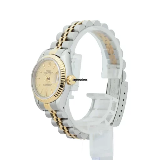 Neat Replica Rolex Lady-datejust 69173 Caliber 2135 Automatic Movement 26mm Gold/steel Case Womens Watch - Image 2