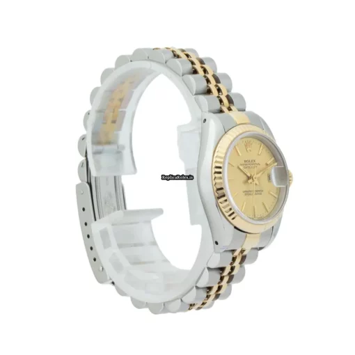 Neat Replica Rolex Lady-datejust 69173 Caliber 2135 Automatic Movement 26mm Gold/steel Case Womens Watch - Image 6