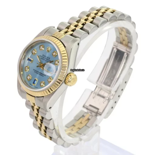 Luxury Fake Rolex Lady-datejust 69173 Caliber 2135 Automatic Movement 26mm Gold/steel Case Womens Watch - Image 6