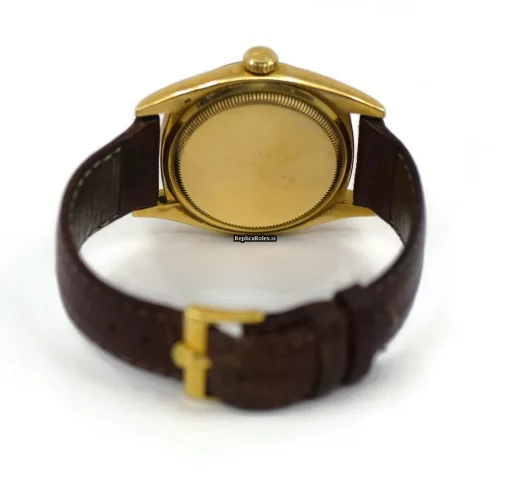 Fantastic Fake Rolex Datejust 6605 Caliber 1065 Automatic Movement 35mm Yellow Gold Case Mens/unisex Watch - Image 2