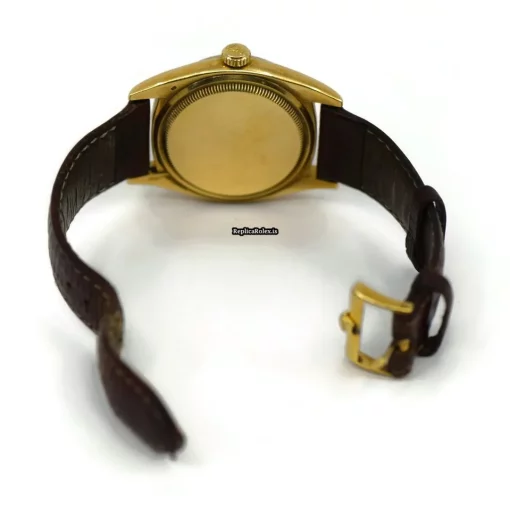 Fantastic Fake Rolex Datejust 6605 Caliber 1065 Automatic Movement 35mm Yellow Gold Case Mens/unisex Watch - Image 3
