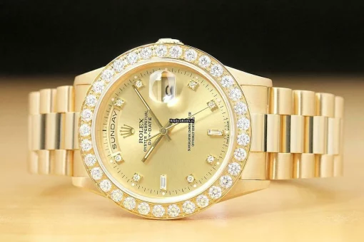 Beautiful Fake Rolex Day-date 36 18238 Caliber 3155 Automatic Movement 36mm Yellow Gold Case Mens/unisex Watch - Image 3