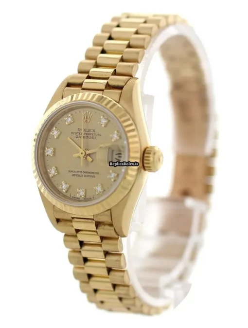 High Quality Replica Rolex Lady-datejust 69178 Caliber 2235 Automatic Movement 26mm Yellow Gold Case Womens Watch - Image 2