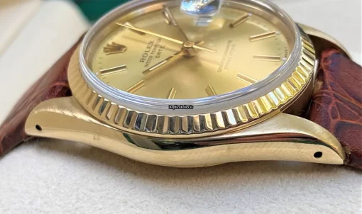 Exquisite Replica Rolex Oyster Perpetual Date 15037 Caliber 3035 Automatic Movement 34mm Yellow Gold Case Mens/unisex Watch - Image 6