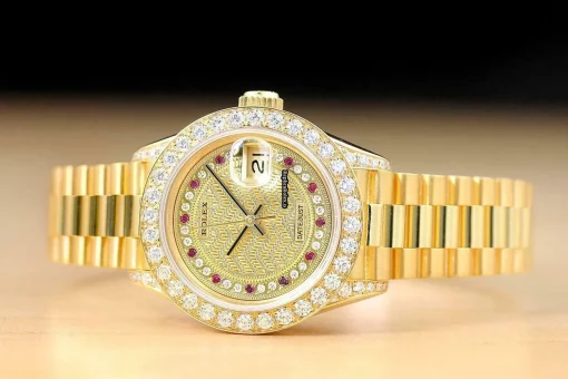 Best Replica Rolex Lady-datejust 69178 Caliber 2135 Automatic Movement 26mm Yellow Gold Case Womens Watch - Image 3