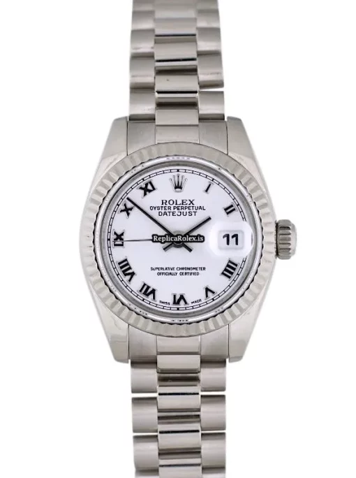 Nice Replica Rolex Lady-datejust 179179 Caliber 2235 Automatic Movement 26mm White Gold Case Womens Watch